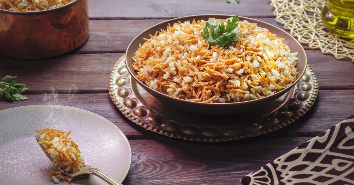 طبق أرز بالشعرية